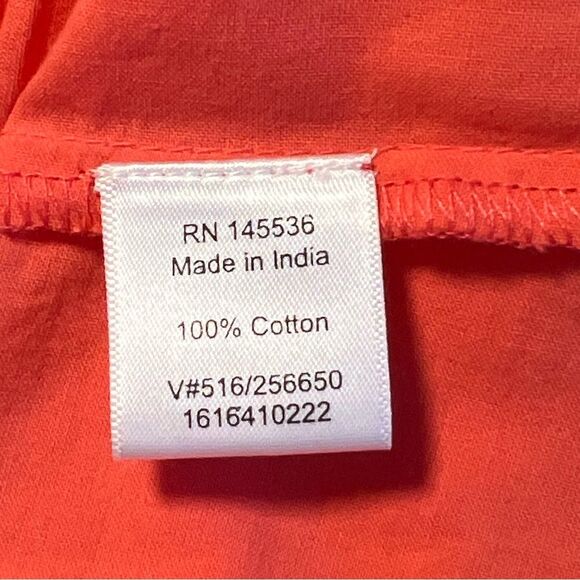 Coldwater Creek Womens Cotton Button Up Top Sz 2X Embroidered Loose Cottagecore - Picture 7 of 7